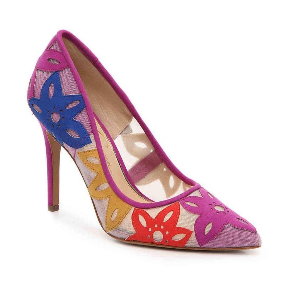 JESSICA SIMPSON Perie Floral Cut Out Pumps Size 7.5 - Picture 2 of 11